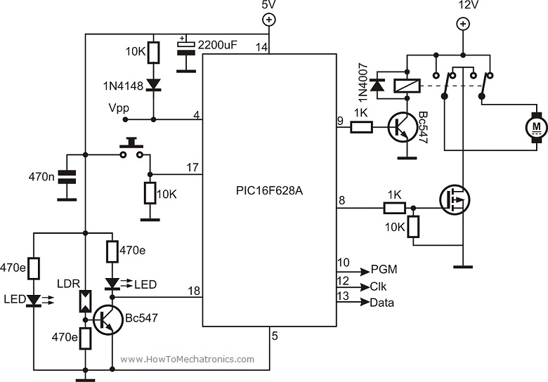 Automatic Sorting Machine - Circuit schematic