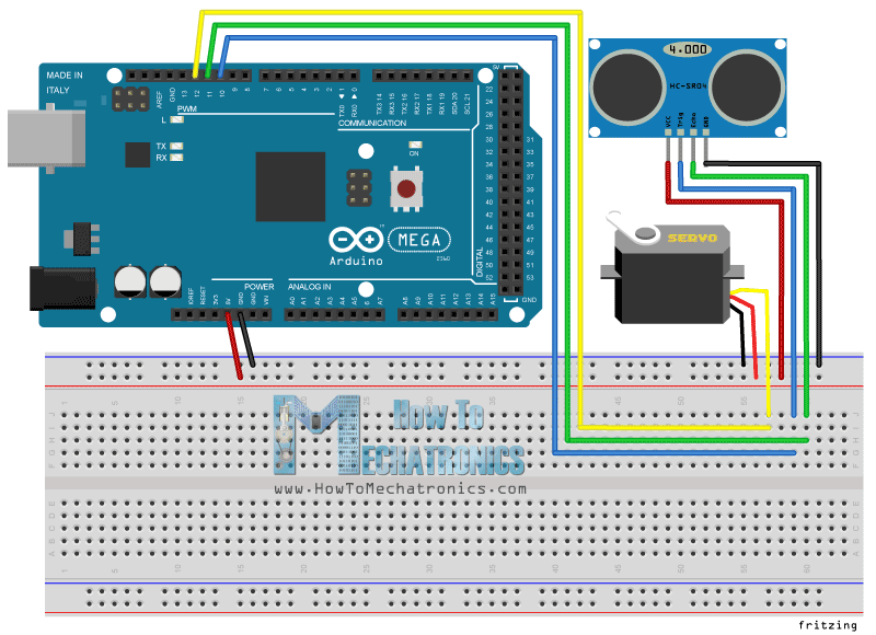 Arduino-Radar-Circuit-Schematics