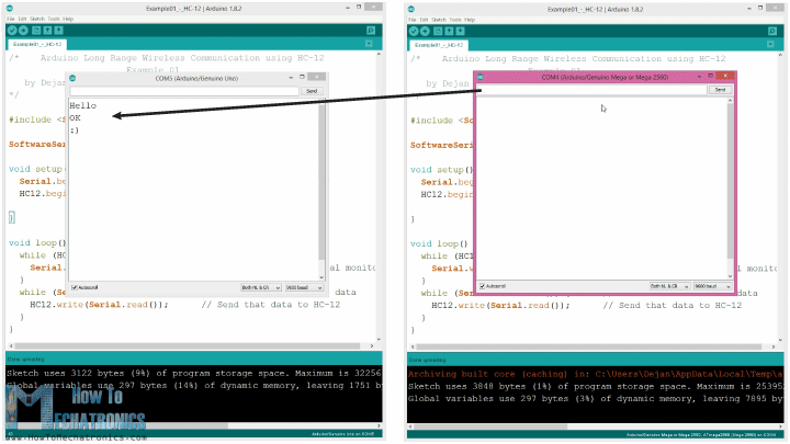 HC-12 Arduino Serial Communication Example
