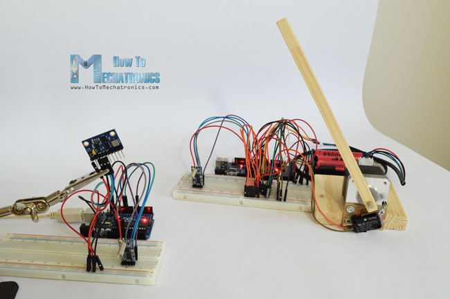 HC-12 Wireless Communication Stepper Motor Control using an Accelerometer - Example 03