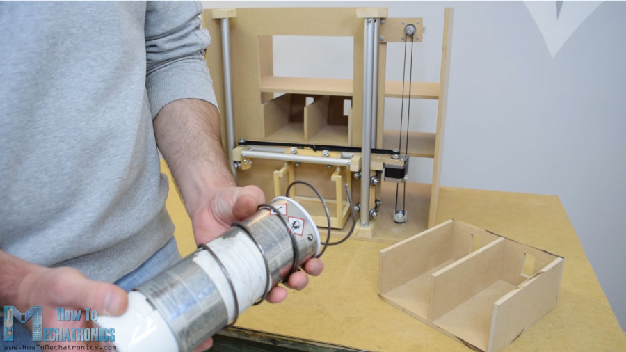 making a helical coil out of metal wire