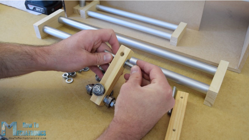 slide with bearings - diy vending machine project