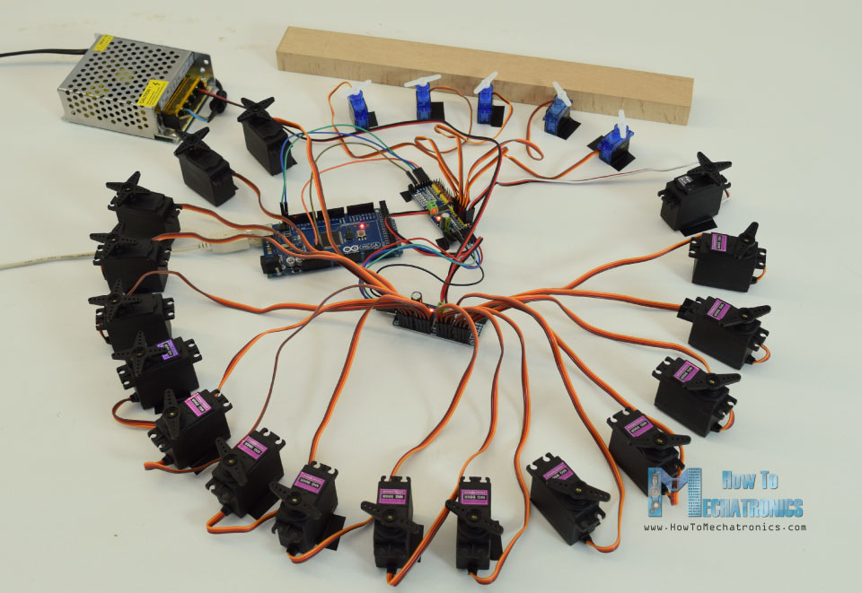 Controlling multiple servo motors with Arduino and PCA9685