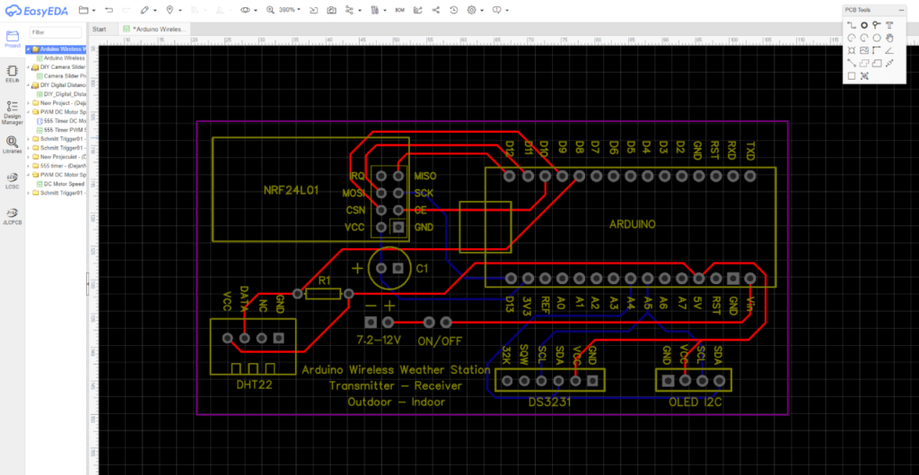 Arduino Weather Station custom PCB design