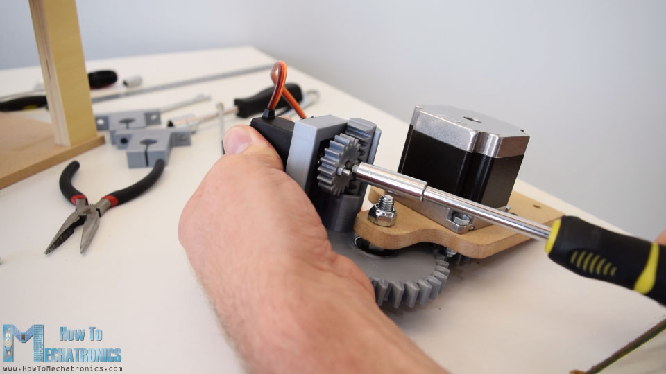 3d printed servo motor rack and pinion mechanism