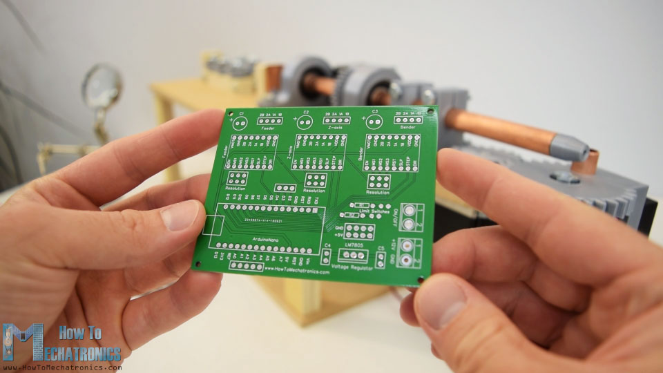pcb for arduino 3d wire bending machine project
