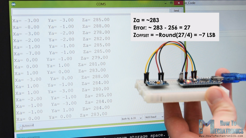 adxl345 accelerometer calibration process