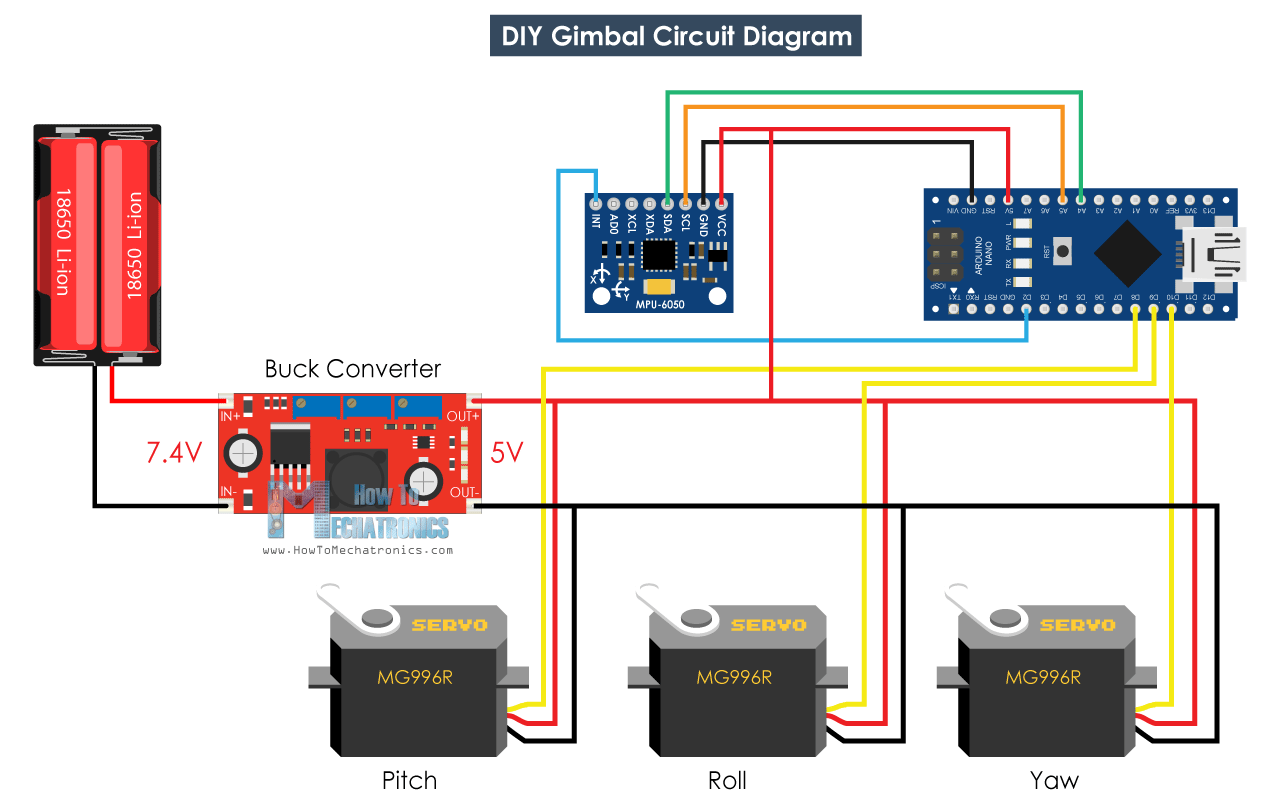 DIY Arduino Gimbal - Self-Stabilizing Platform