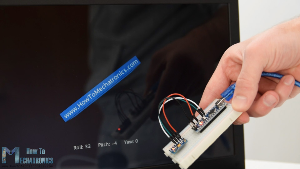 MPU6050 orientation tracking - 3D visualization example