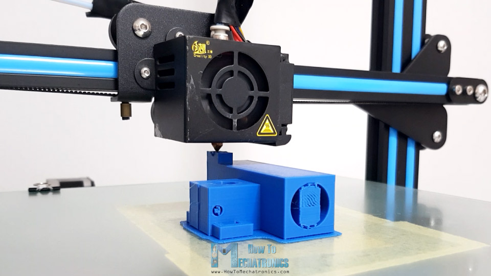 3D printing the X-axis sliding block with Creality CR-10 3D Printer