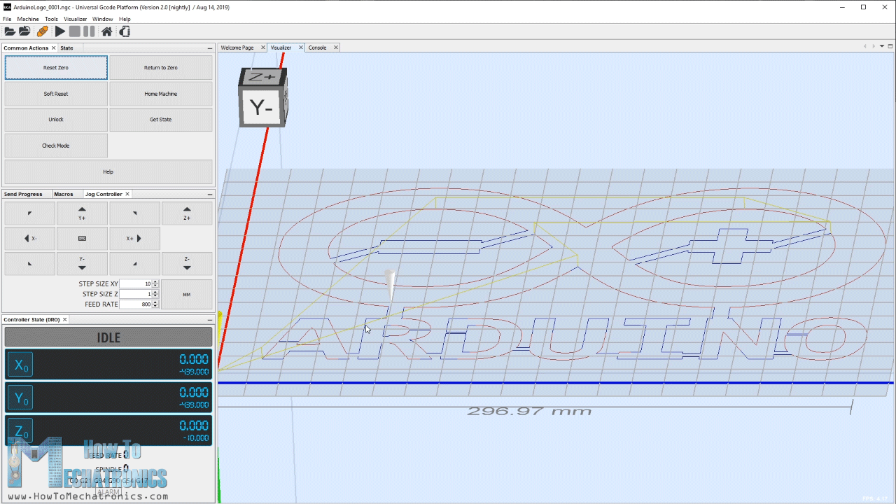 Arduino Logo G-code for foam cutting