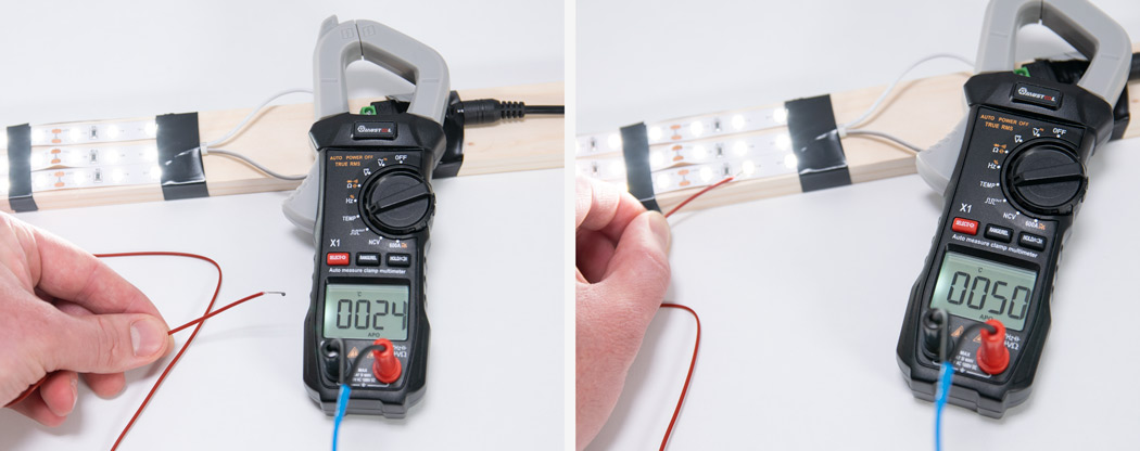 Measuring temperature with the Mustool X1 clamp meter