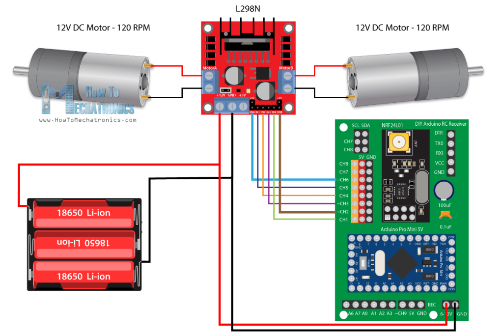 Arduino RC Car Circuit Diagram