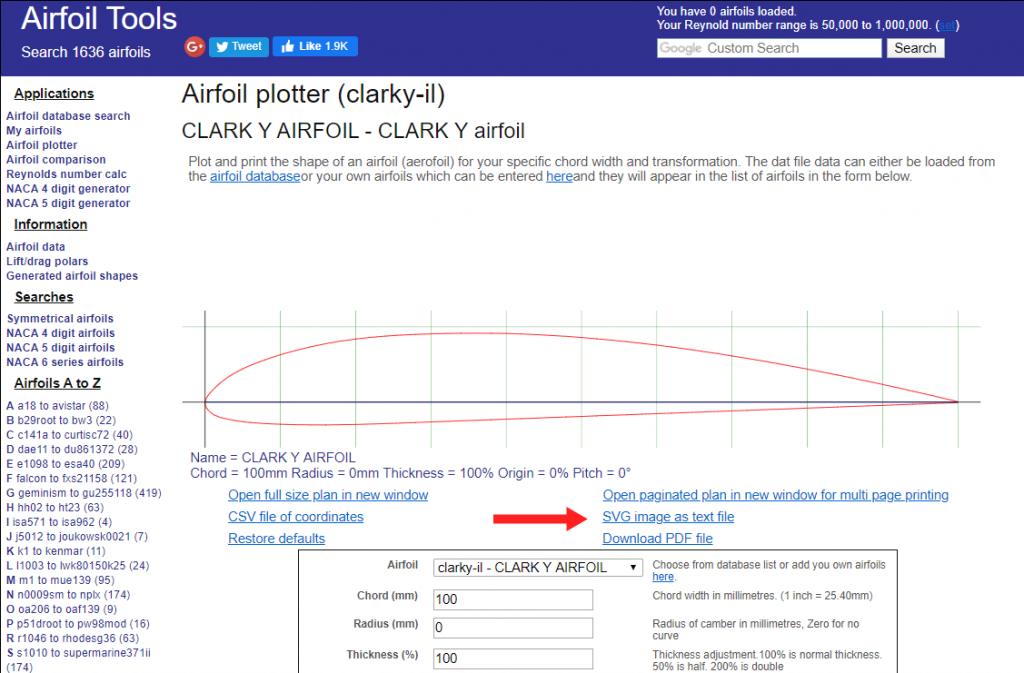 CLARK Y Airfoil for my DIY RC Airplane
