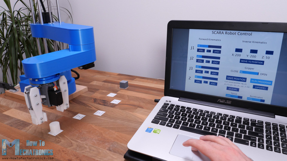 Graphic User Interface for SCARA Robot control - GUI made with Processing IDE