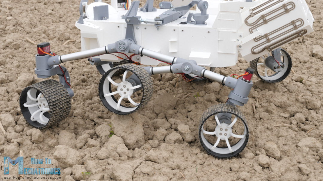 DIY Mars rover with Rocker-bogie suspension