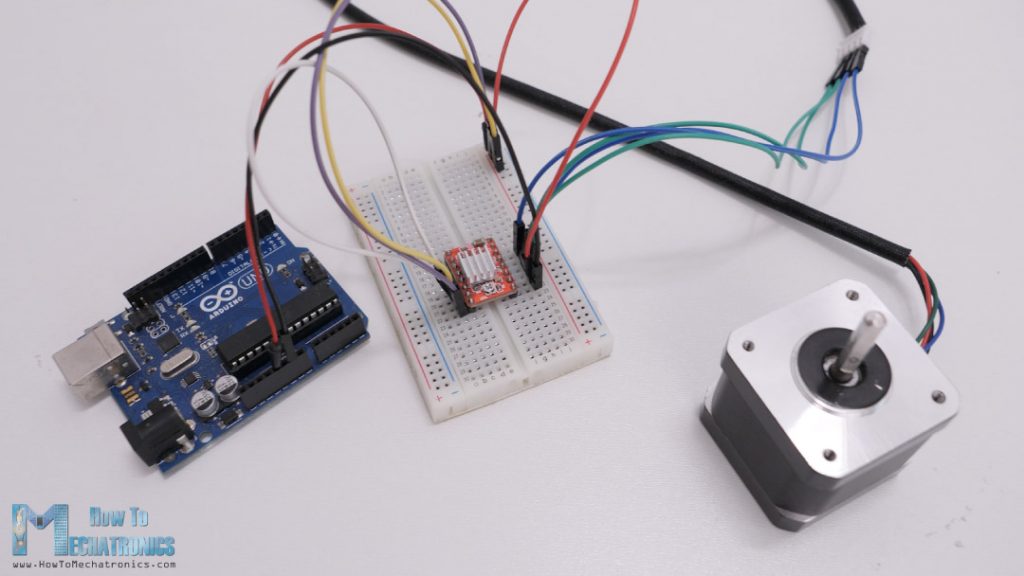 Stepper motor control with Arduino and A4988 stepper driver - example