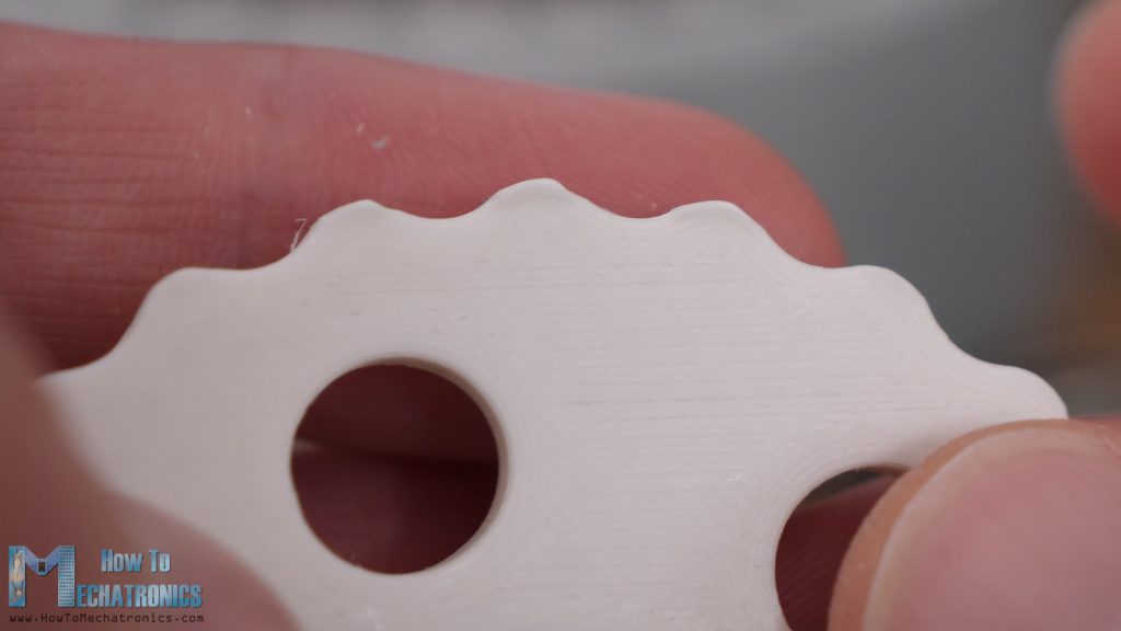 Deformation on the 3d printed cycloidal disk shape