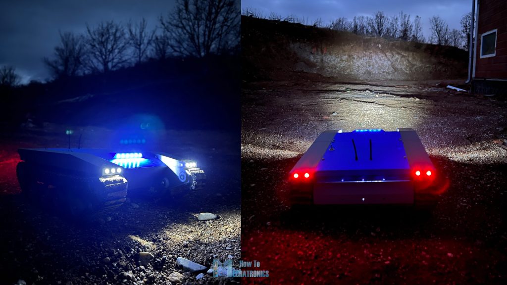 3D Printed RC Tank with cool LED lighting