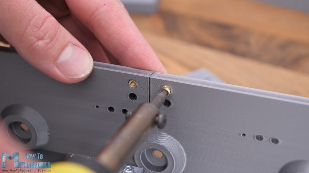 Installing M3 threaded inserts into the 3D printed base