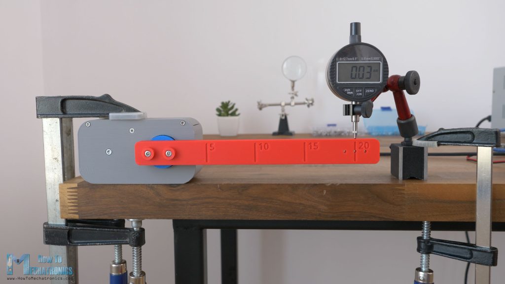 3D Printed belt drive - Repeatability and precision test