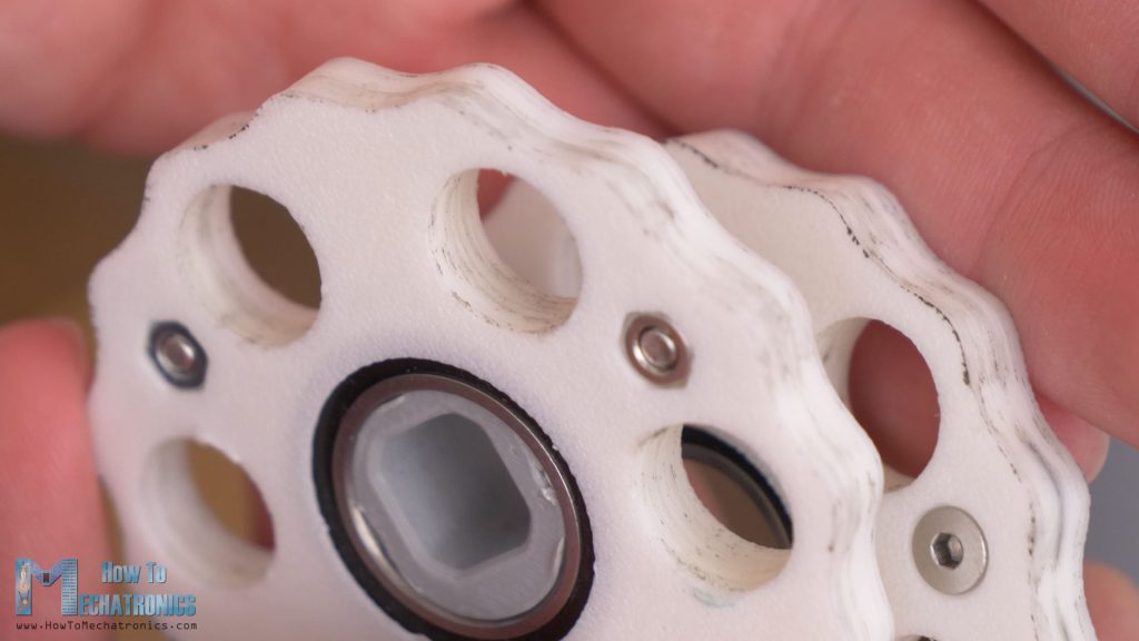 Cycloidal disks wear after durability test