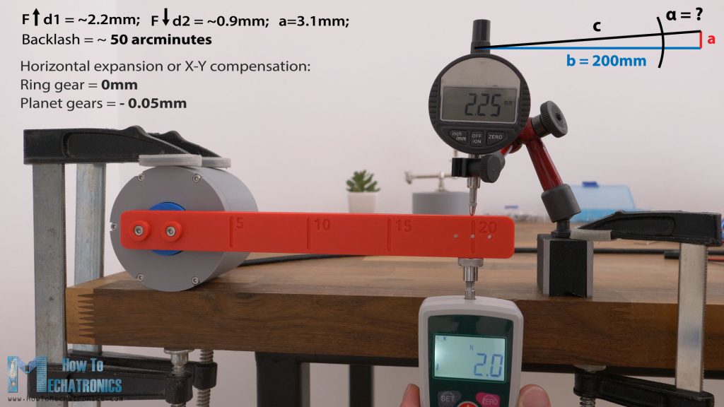 Improving the backlash of the 3D printed gearbox by adjusting the horizontal or xy compensation settings in the slicer