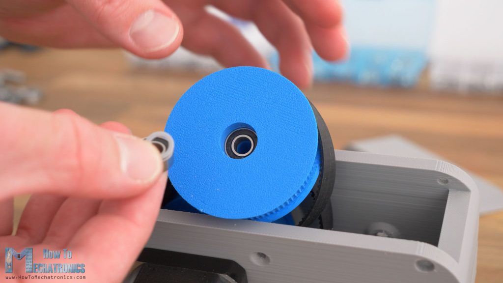 Inserting the ball bearings for the gt2 pulley