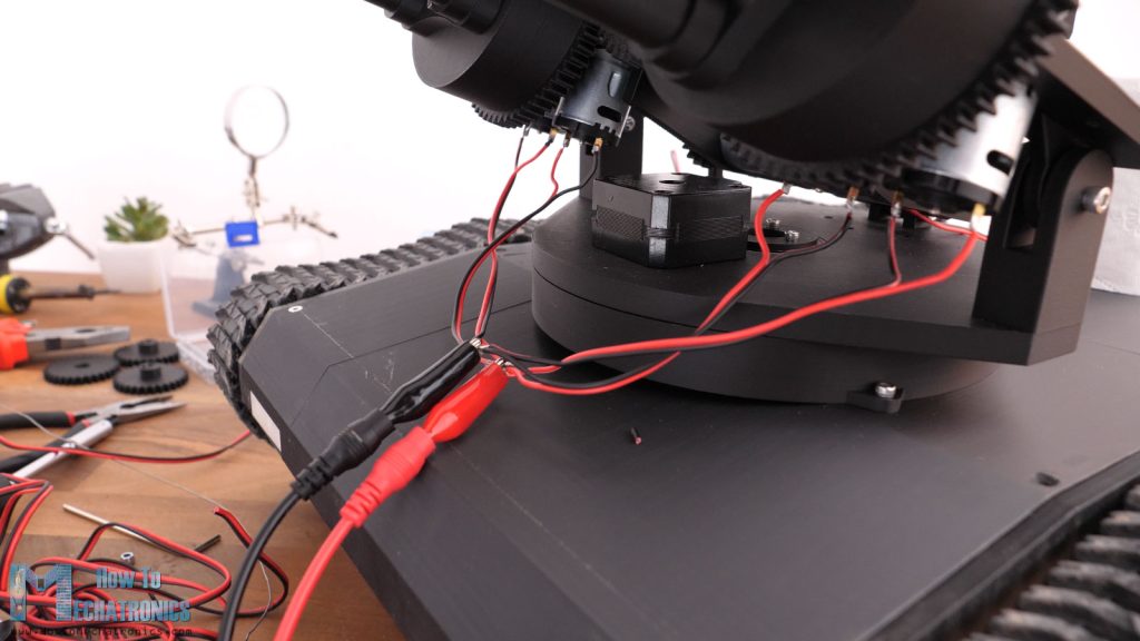 Connecting the four dc motors in parallel